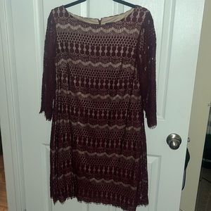 Maroon lace dress